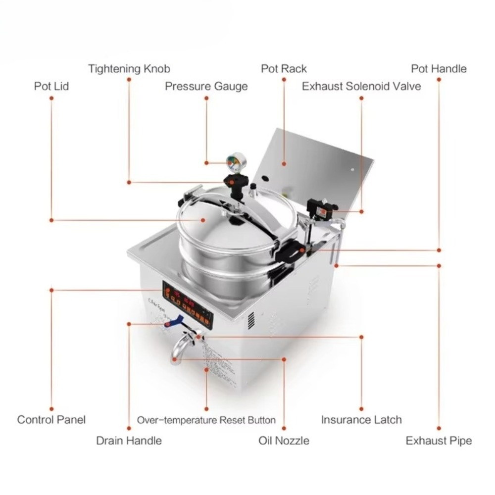 Air Fryer - Friggitrice Industriale Continua Sottovuoto Senza Olio