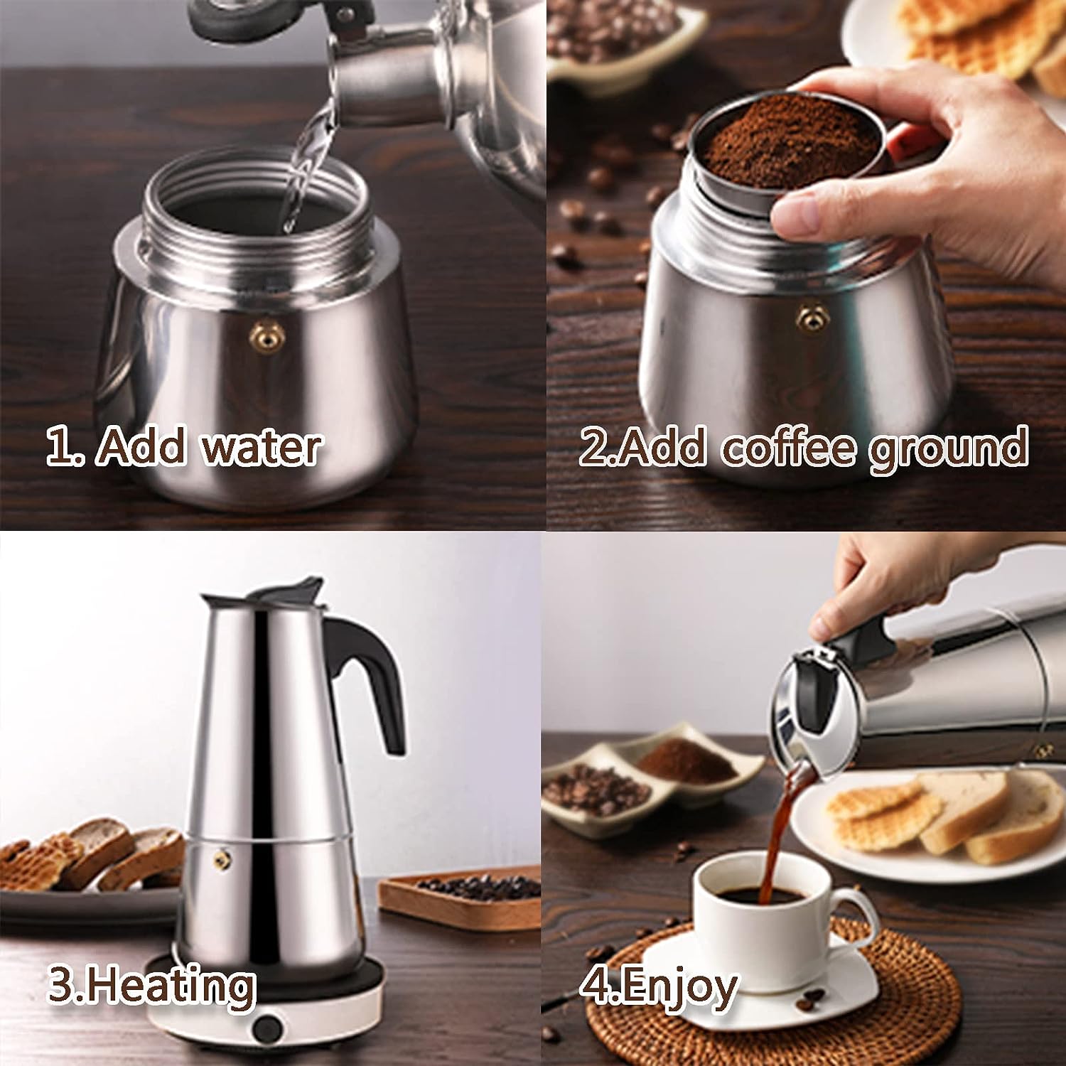 4/6/9 tazze Moka Pot Caffe Mac - Coffee Maker recensione e prezzo