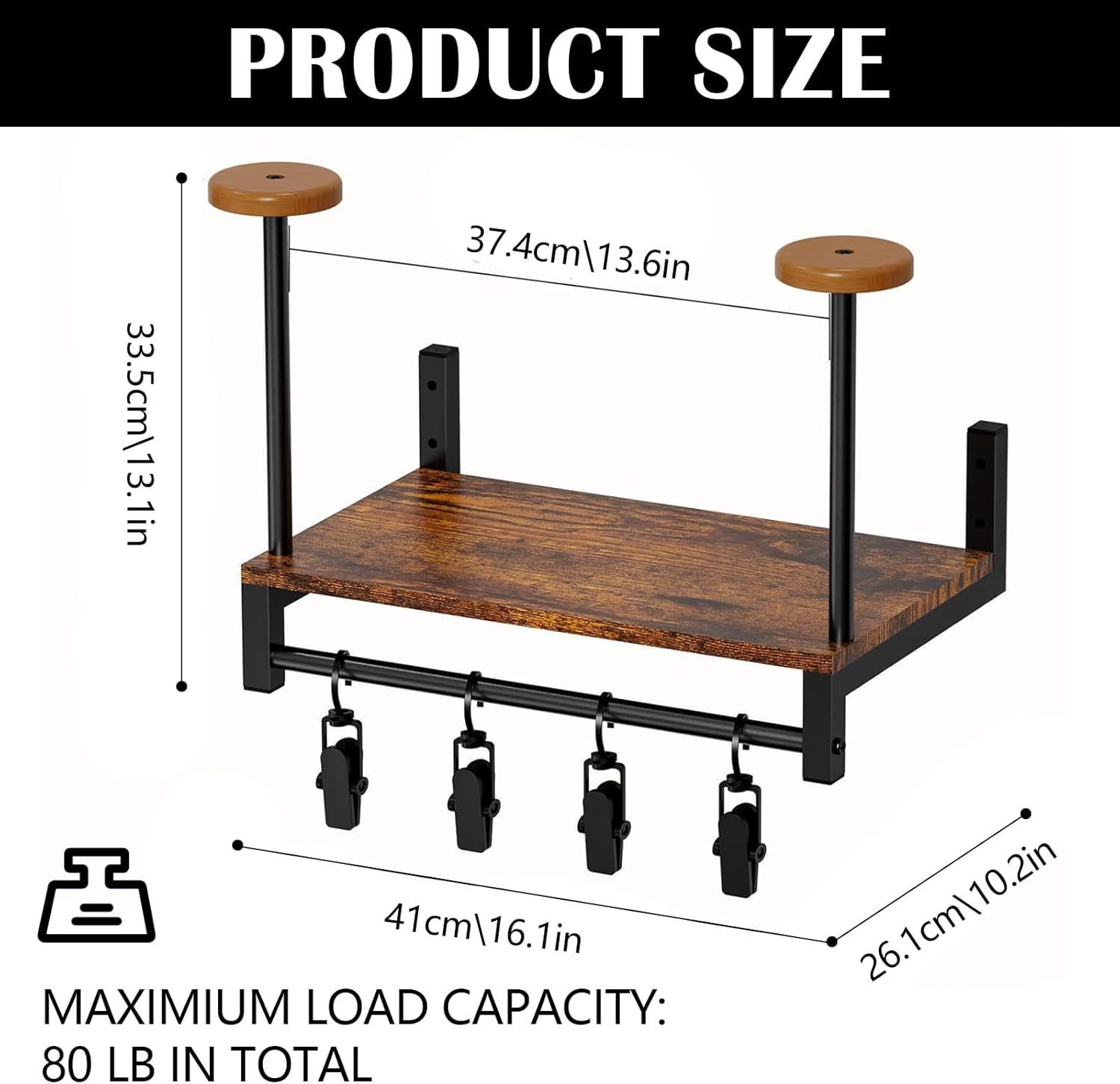 Supporto da Parete in Legno pe - Kitchen Appliances Cabinet recensione e prezzo